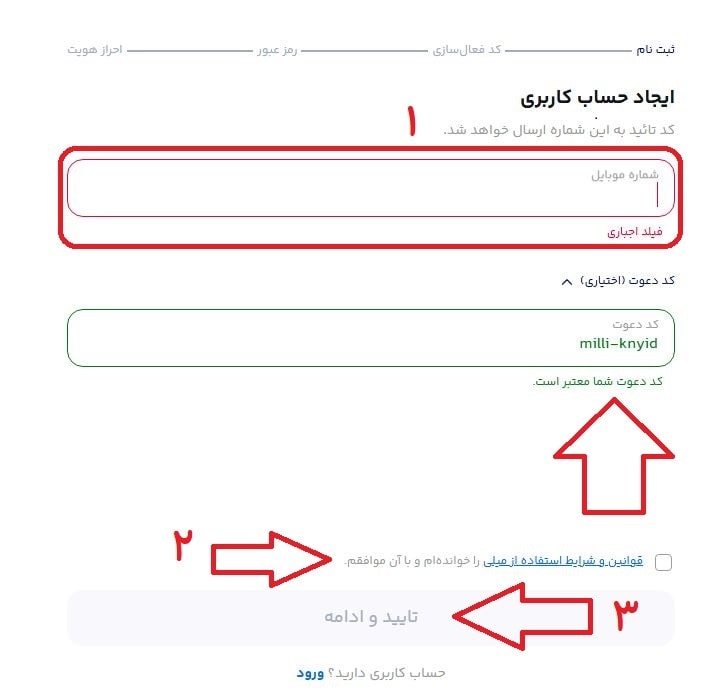 دریافت 5 میلی‌گرم طلا با کد هدیه میلی
