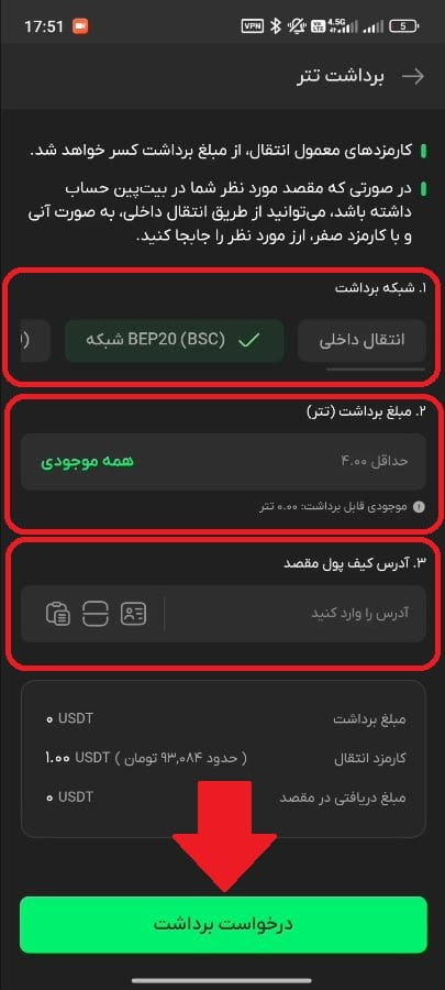 مرحله دوم: انتخاب شبکه انتقال